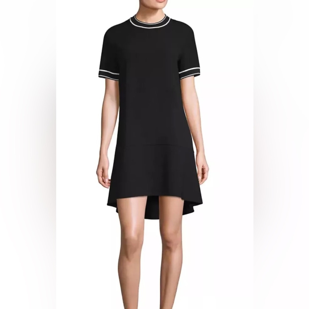 Rag & Bone Thatch Black/White Trim Crepe Mini Swing Womens Dress Sz XXS